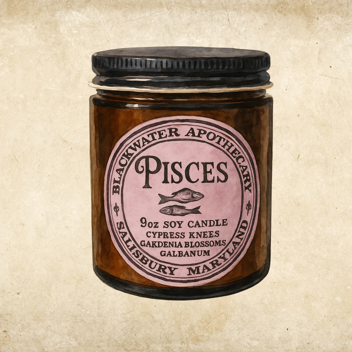 Wholesale - Zodiac Candles - 9oz Amber Glass