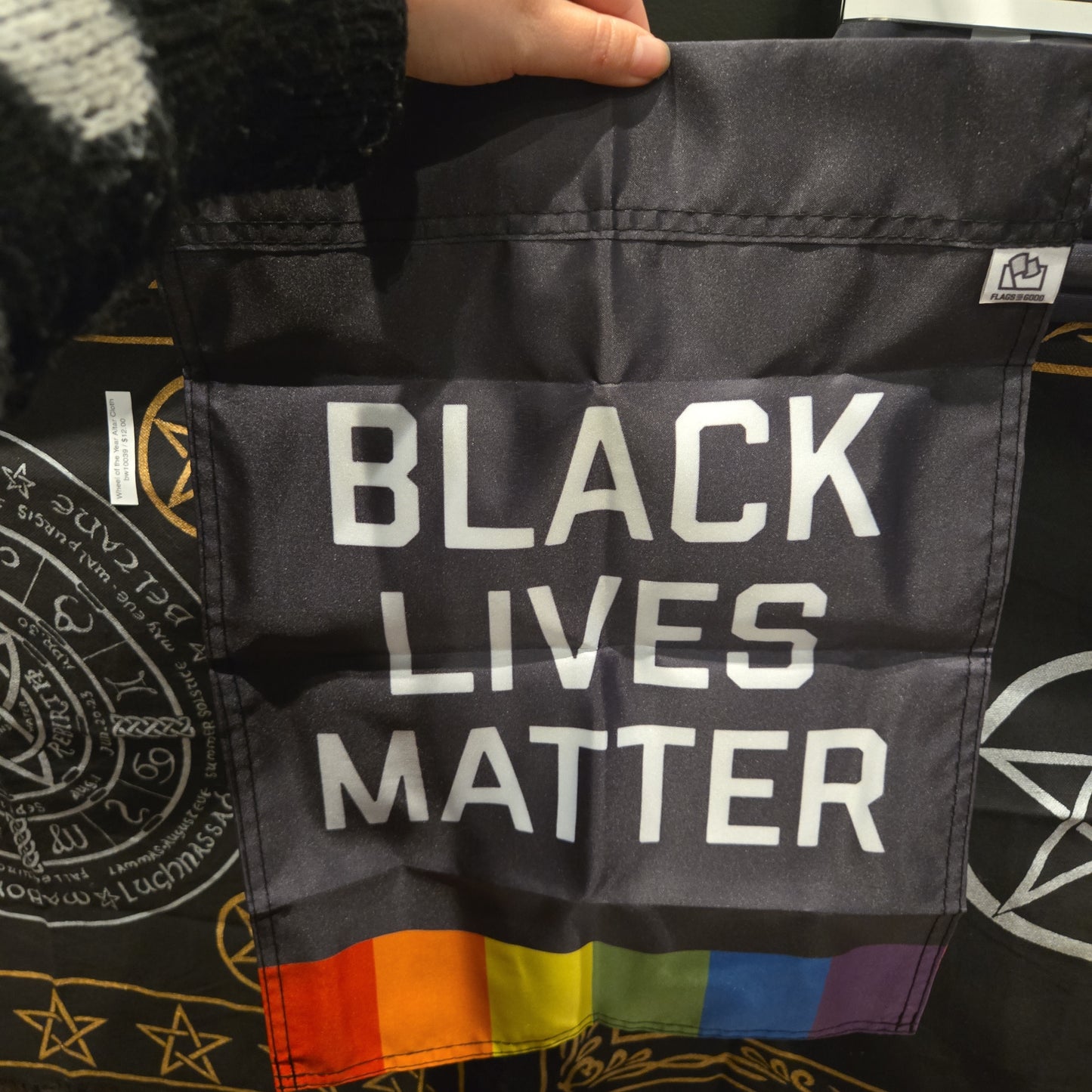 Black Lives Matter Rainbow Garden Flag