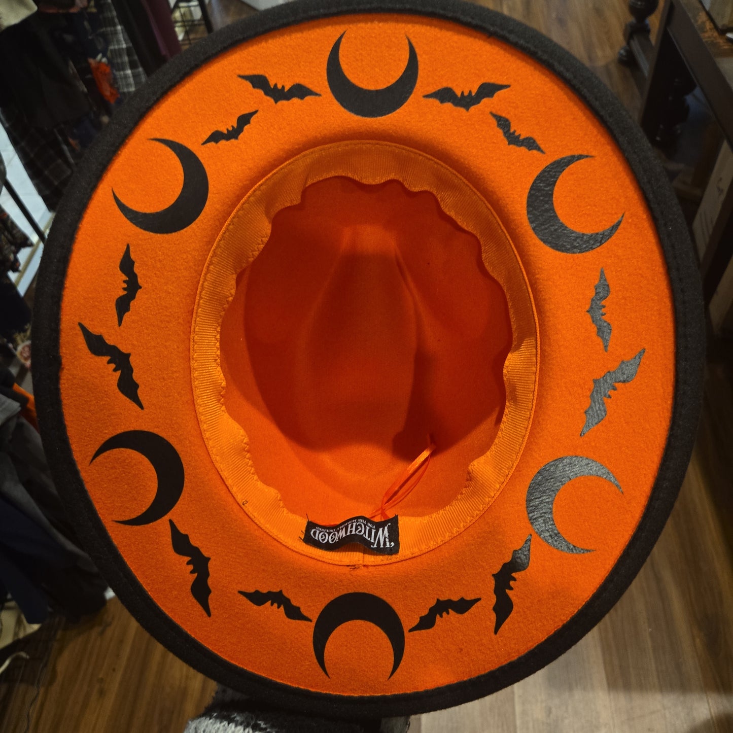 Witchwood Orange Bat Felt Hat
