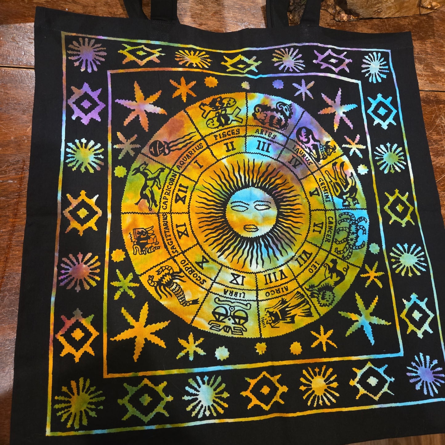 Tie Dye Zodiac Tote Bag