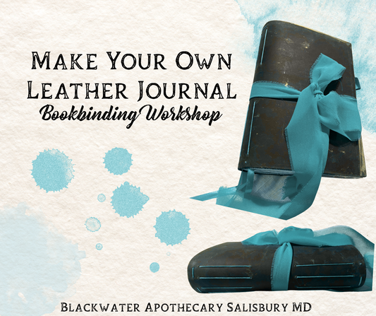 Make Your Own Leather Journal - Book Binding Workshop - Sat February 14th 2pm
