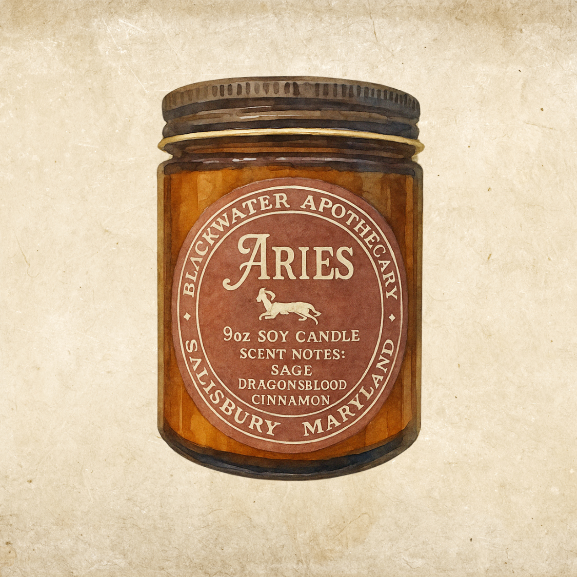 Wholesale - Zodiac Candles - 9oz Amber Glass