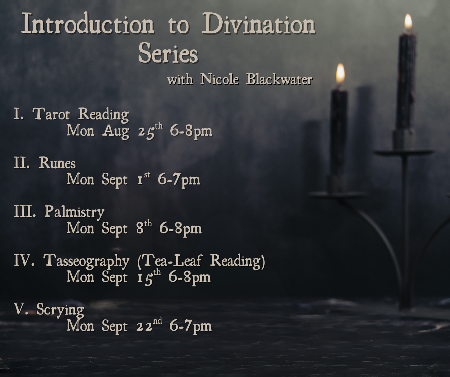 Bundle - 5 Classes - Divination Series with Nicole Blackwater