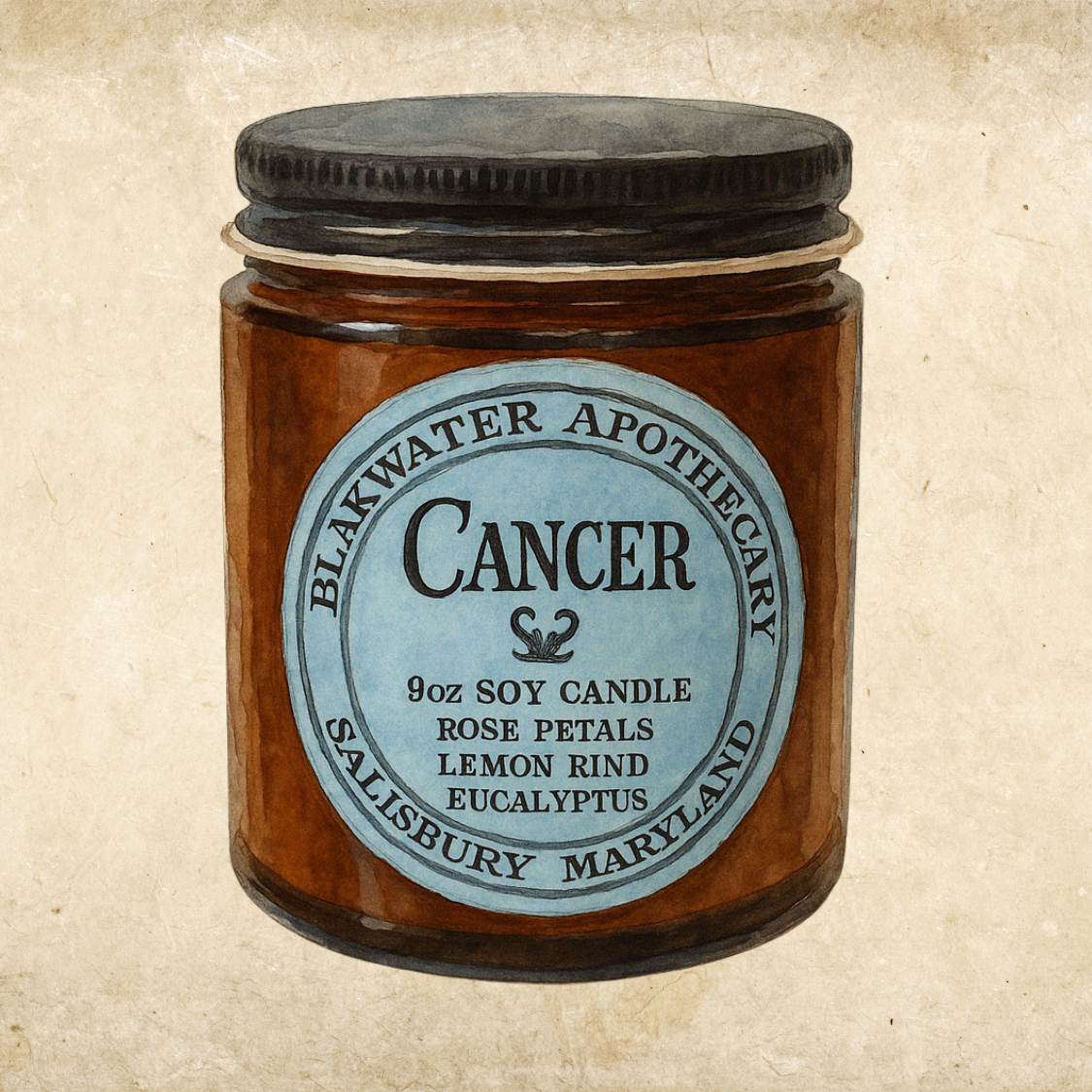 Wholesale - Zodiac Candles - 9oz Amber Glass