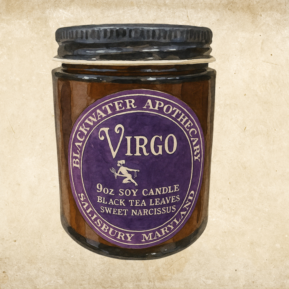 Wholesale - Zodiac Candles - 9oz Amber Glass