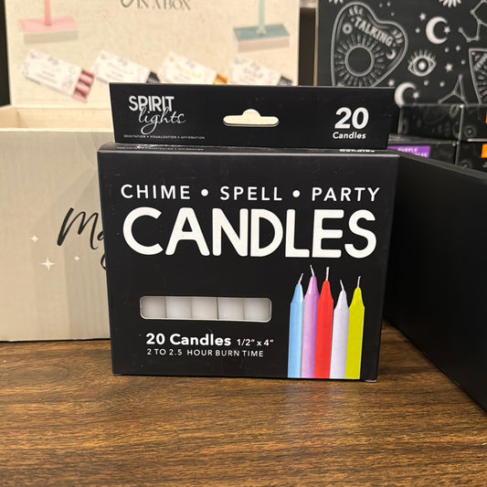 20 White Candle Pack