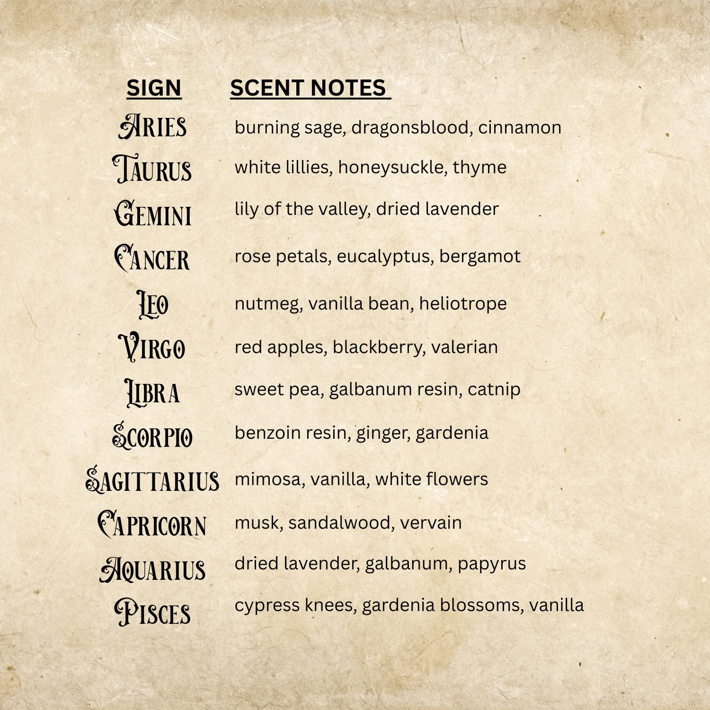 Wholesale - Zodiac Incense - Packs of 13 Charcoal Incense Sticks