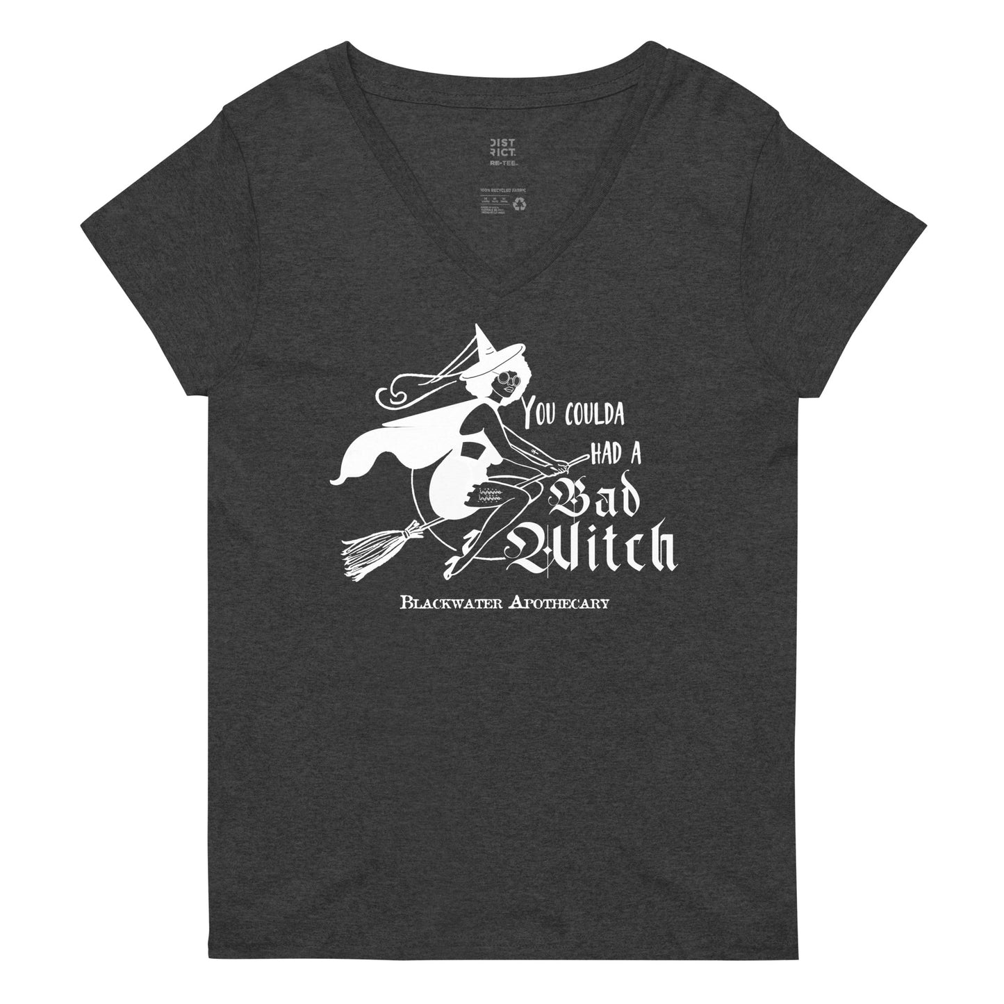 Coulda Had A Bad Witch II - Black & White Women’s recycled v-neck t-shirt