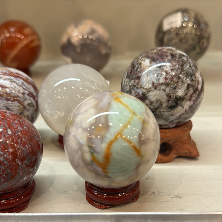 Carved & Polished Crystal Spheres