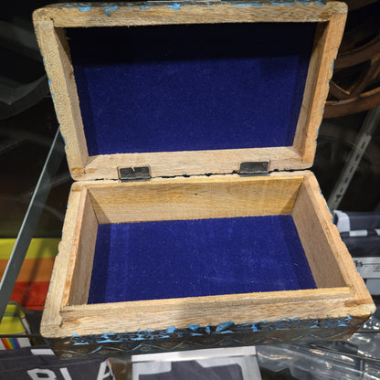 Blue Wooden Pentacle Storage Box