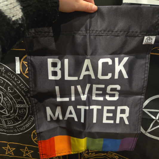 Black Lives Matter Rainbow Garden Flag