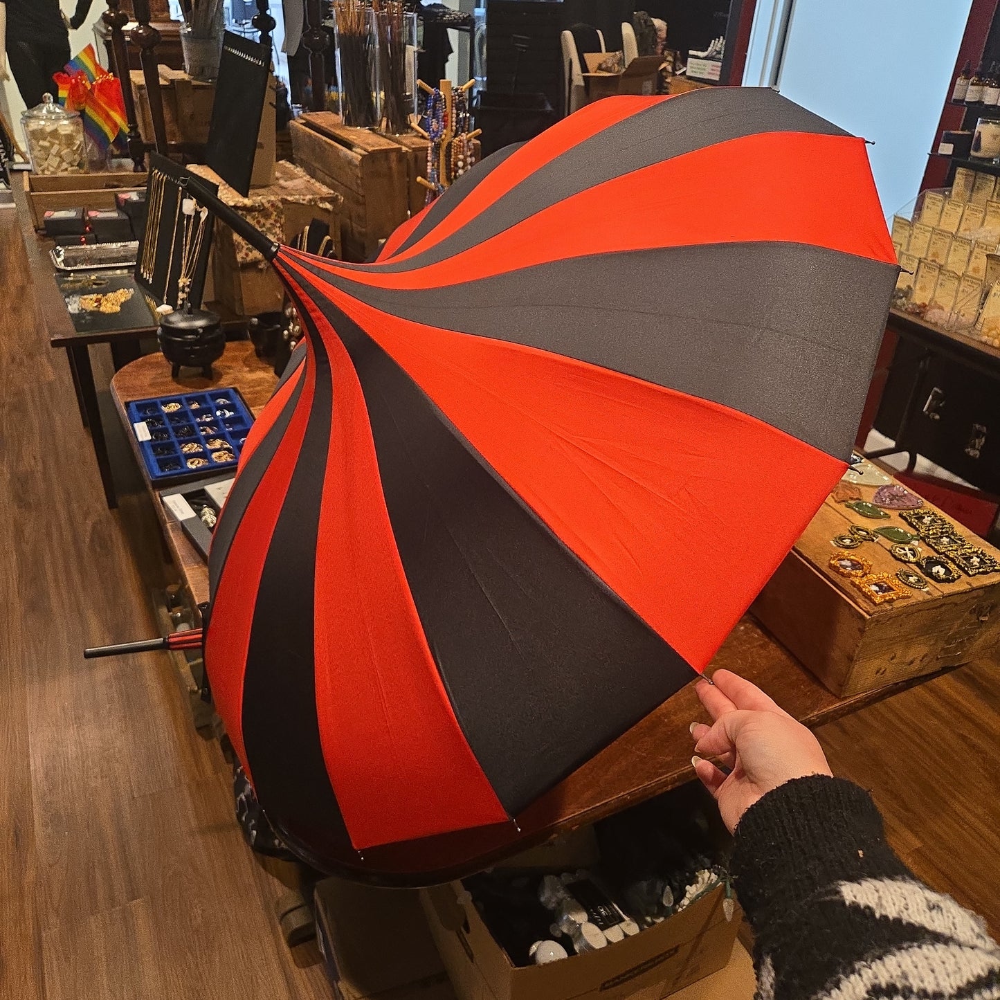 Red and Black Umbrella
