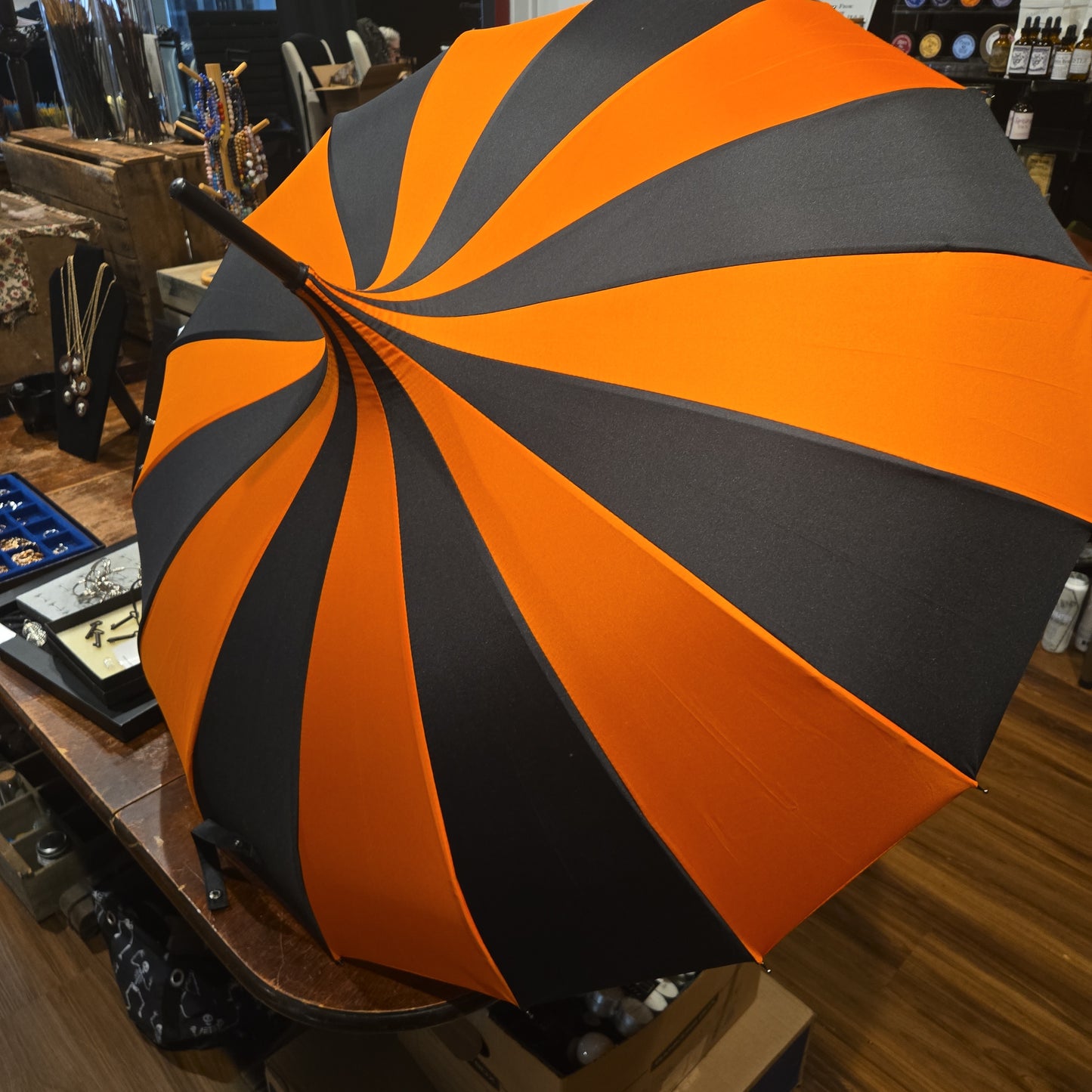 Orange and Black Umbrella