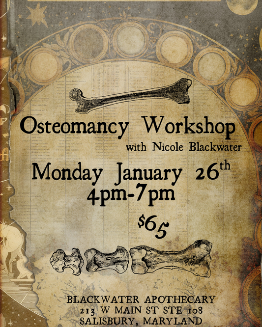Osteomancy Workshop with Nicole Blackwater - Mon Jan 26th 4-7