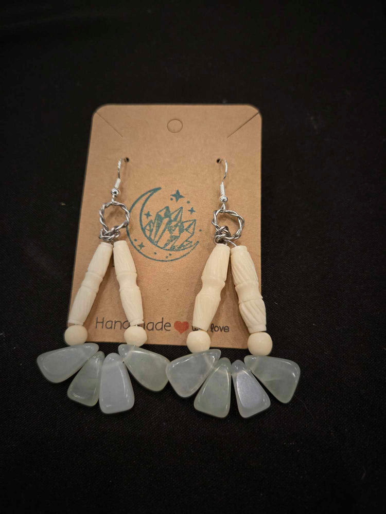 Jade & Bone Earrings