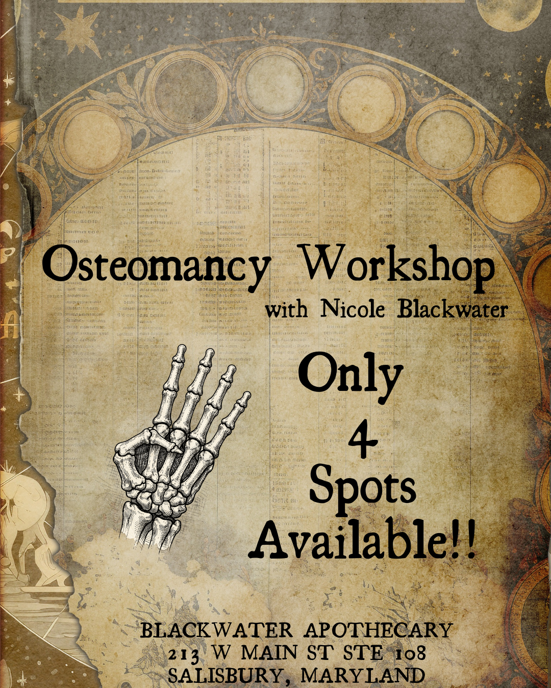 Osteomancy Workshop with Nicole Blackwater - Mon Jan 26th 4-7