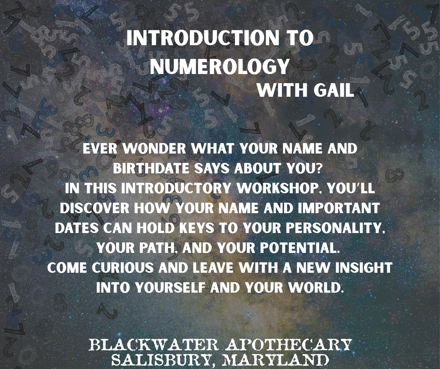 Introduction to Numerology with Gail - Sept 29th