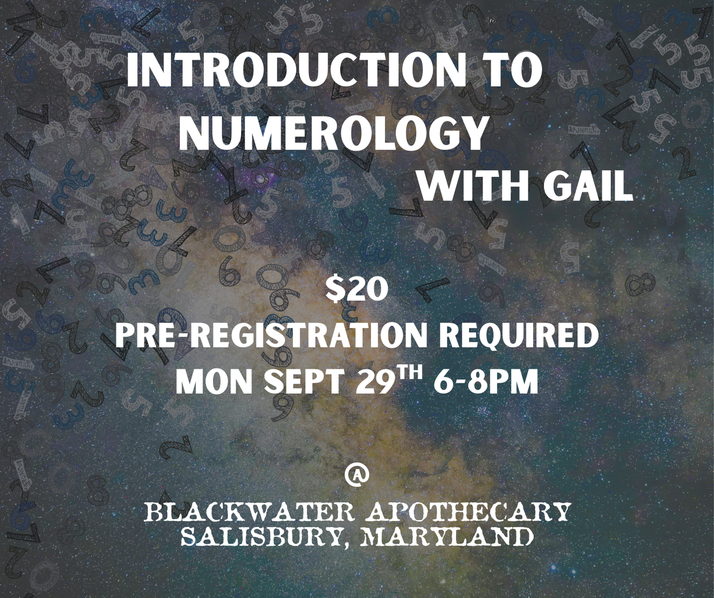 Introduction to Numerology with Gail - Sept 29th