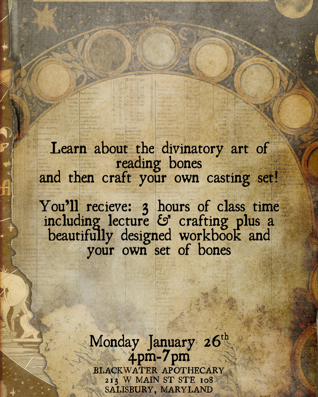 Osteomancy Workshop with Nicole Blackwater - Mon Jan 26th 4-7