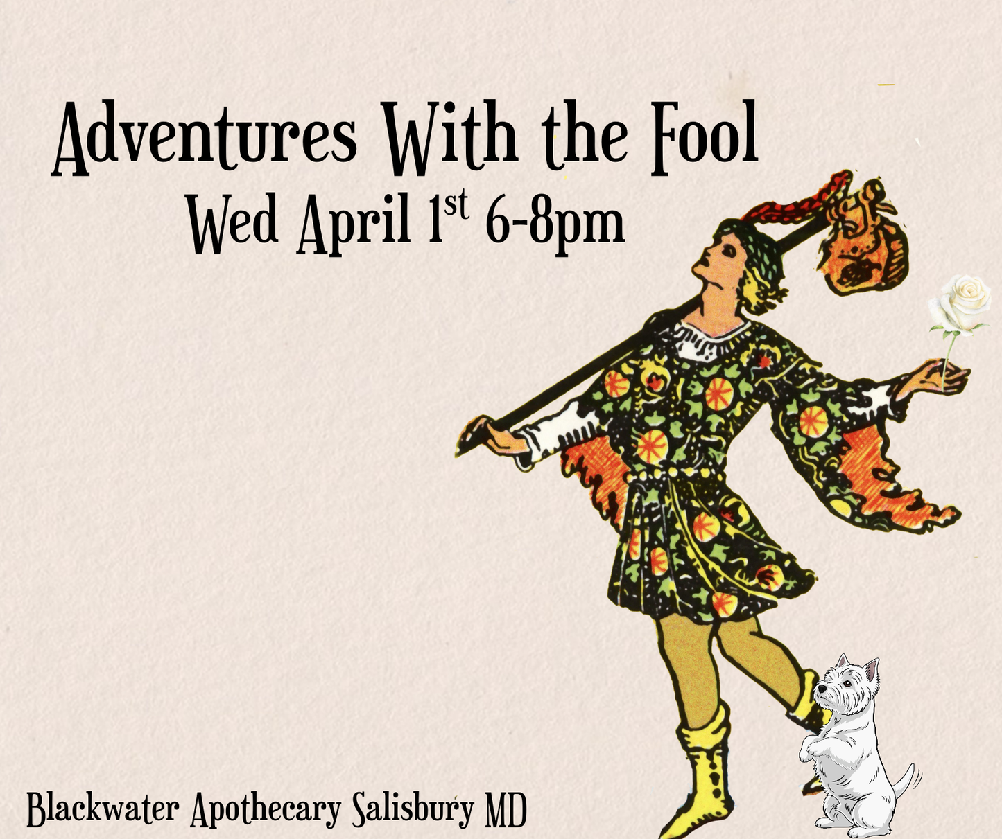 Adventures with the Fool - Tarot Workshop with Gail - Wed Apr 1 6-8pm