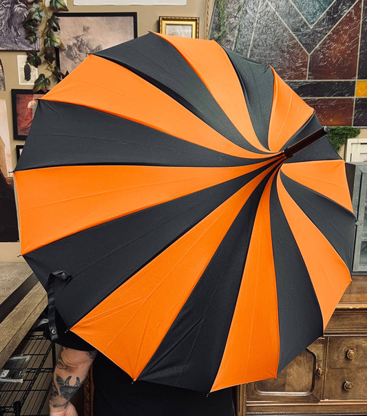 Orange/Black Umbrella - Plain