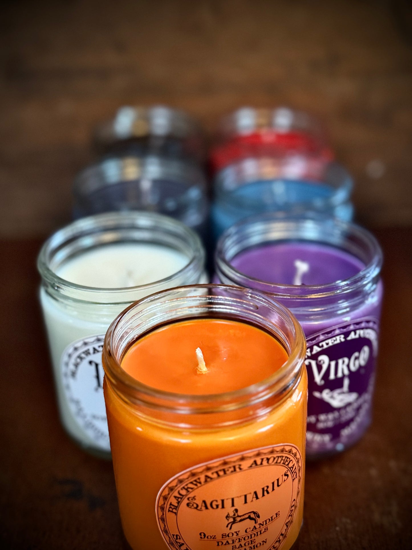 Wholesale - Zodiac Candles - 9oz Amber Glass