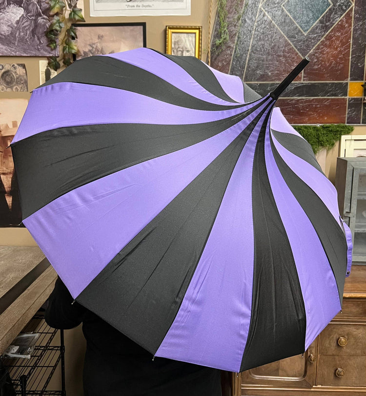 Lavender/Black Umbrella - Plain