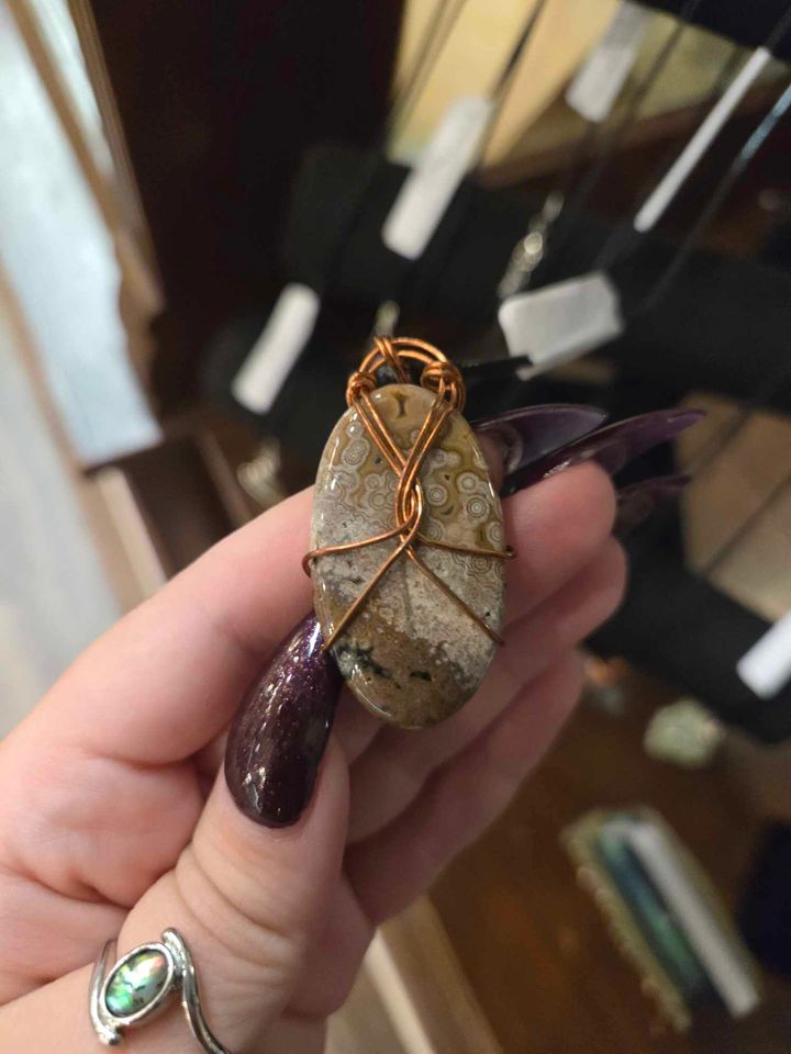 Orbital Jasper Copper Necklace