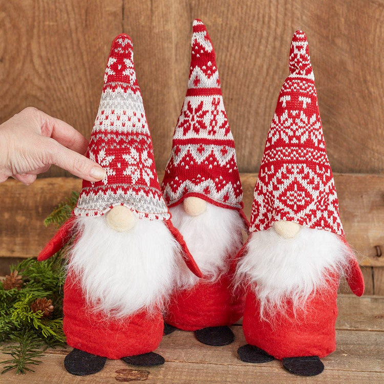 12" Red Winter Time Gnome