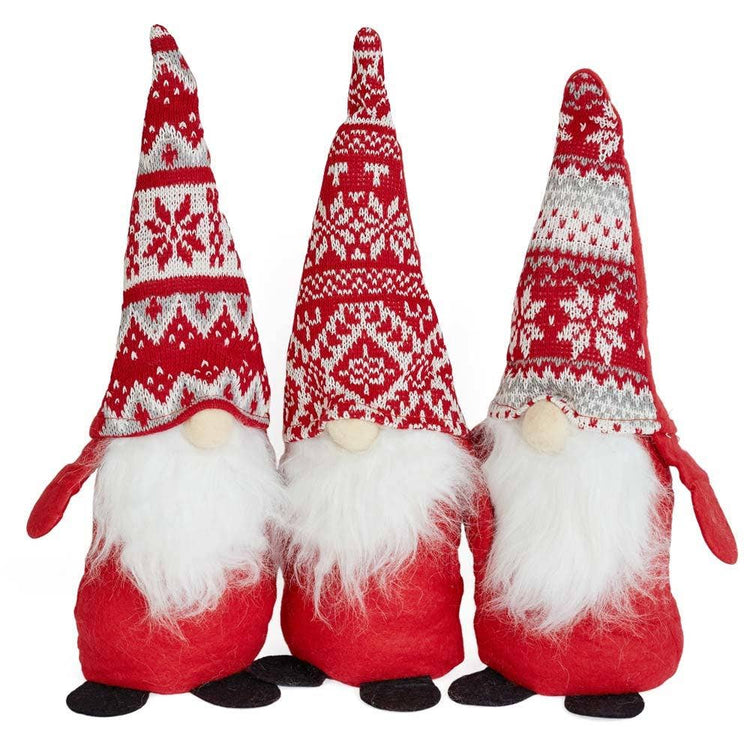 12" Red Winter Time Gnome