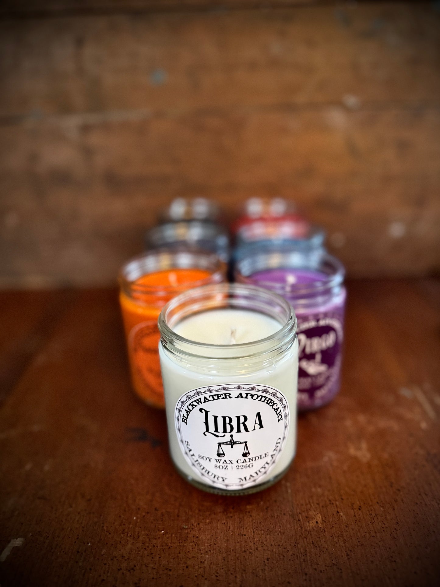 Wholesale - Zodiac Candles - 9oz Amber Glass
