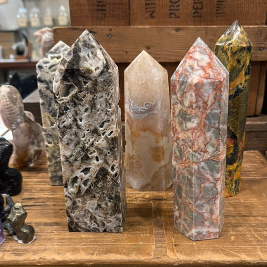 Large Carved Crystal Towers from Cryptic Crystal Keeper
