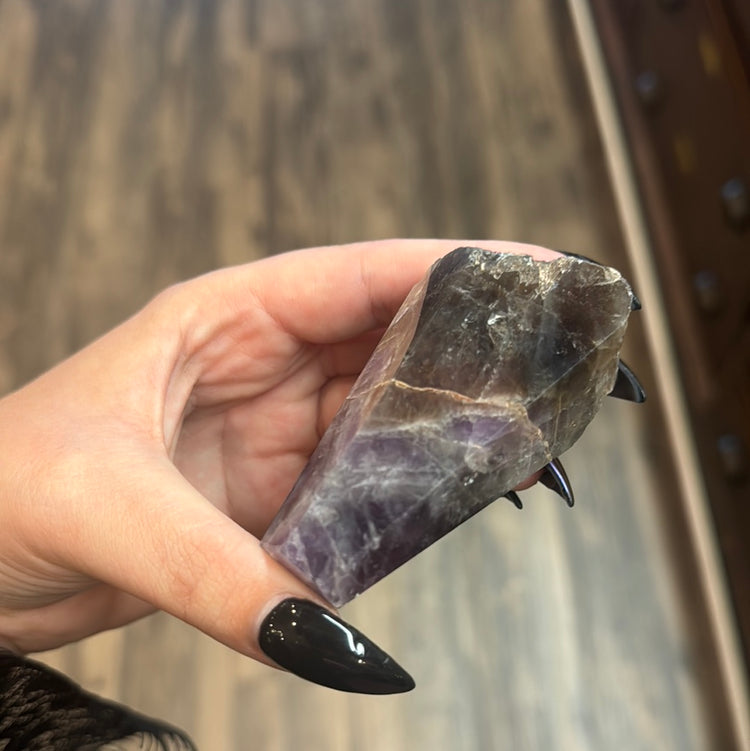 Half Polished Half Rough Amethyst Wand