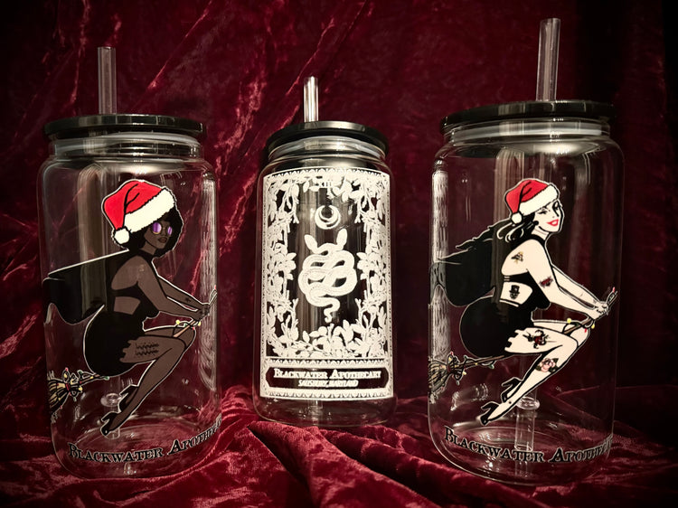Christmas 2023 Edition Glass Tumblers by Dark Orchid Tumblers