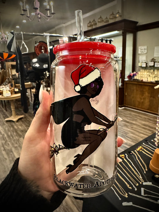 Christmas #BadWitch Glass Tumblers by Dark Orchid Vinyl