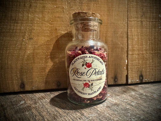 Rose Petals - Ritual Herbs - Glass Bottle with Cork