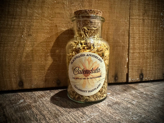 Calendula - Ritual Herbs - Glass Bottle with Cork