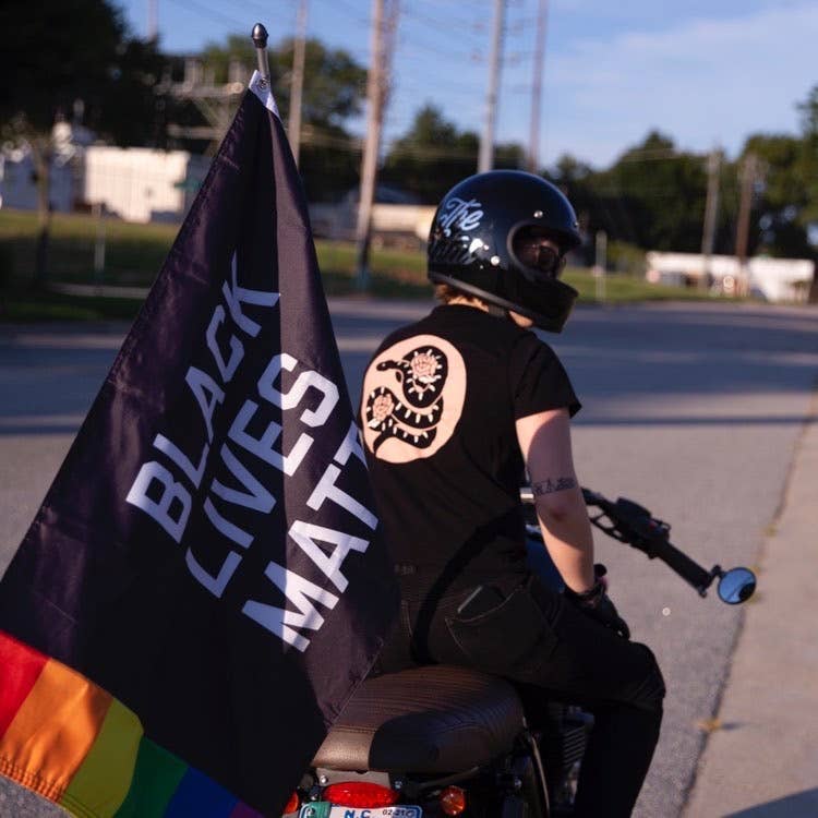 Black Lives Matter + Pride Flag: 3ft x 5ft Single-Sided with Grommets