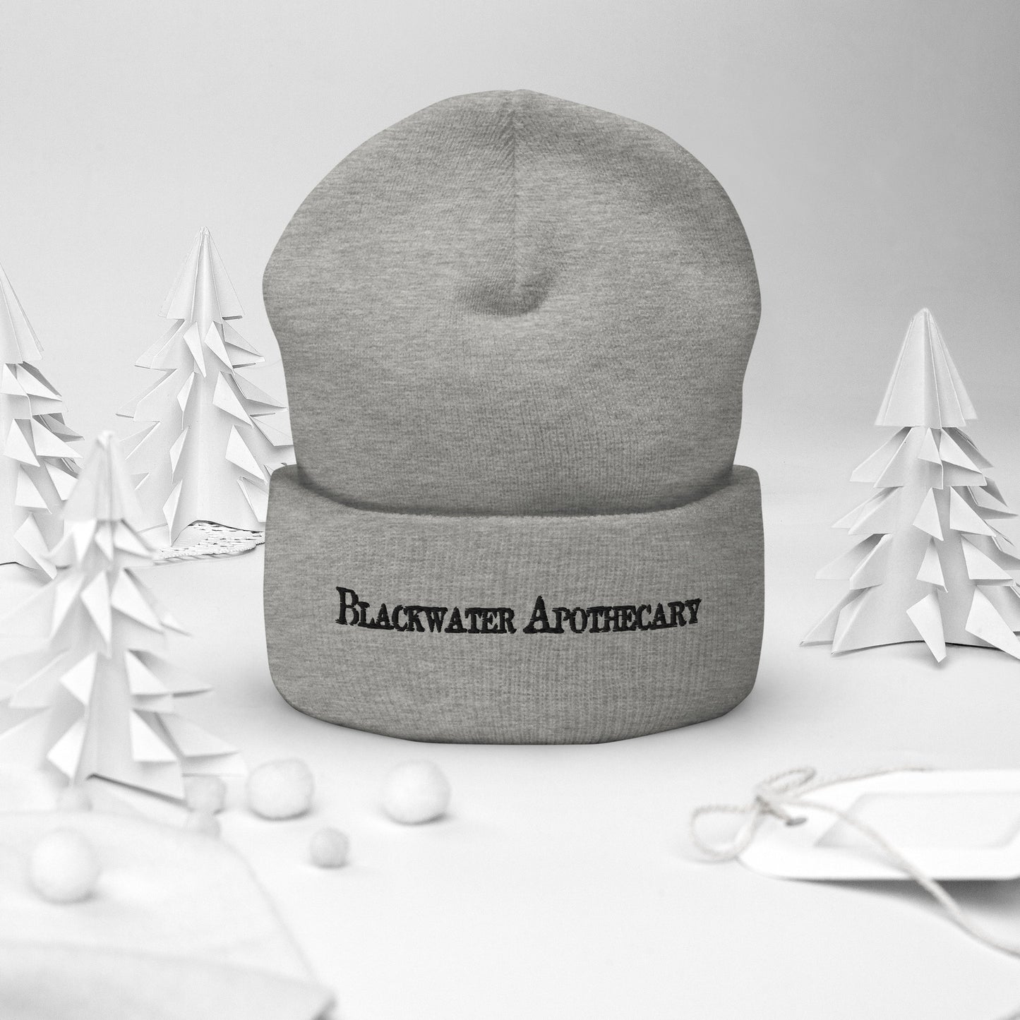 BWA Cuffed Beanie - Black Lettering