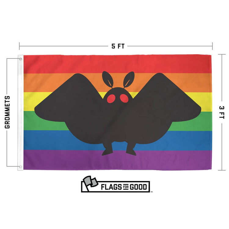 Mothman Pride: 3ft x 5ft Single-Sided with Grommets
