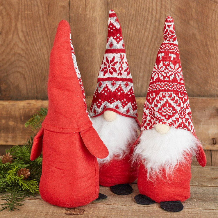 12" Red Winter Time Gnome