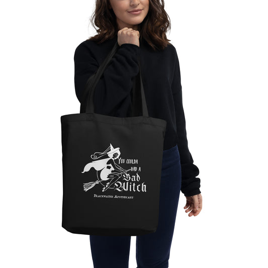 Coulda Had A Bad Witch II - Black & White Eco Tote Bag