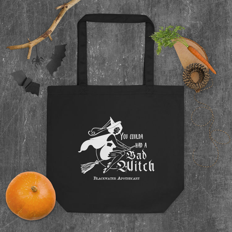Coulda Had A Bad Witch II - Black & White Eco Tote Bag