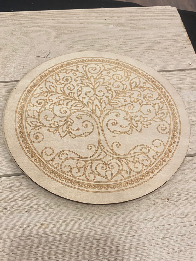 Illustrated Wooden Plates