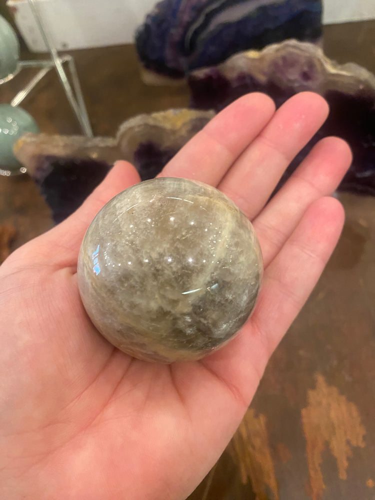 Medium Moonstone Spheres from Cryptic Crystal Keeper