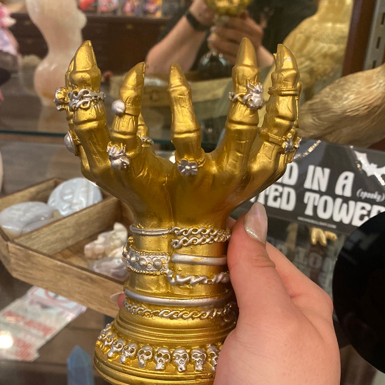 Gold Hands Sphere Holder