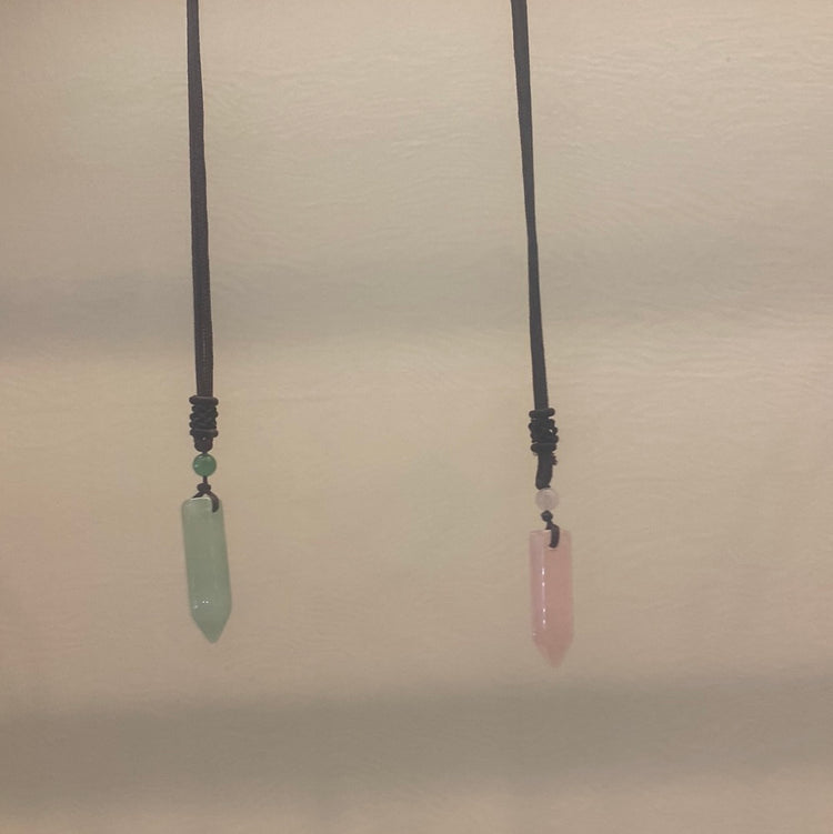 Crystal Pendulums on Cloth Chain