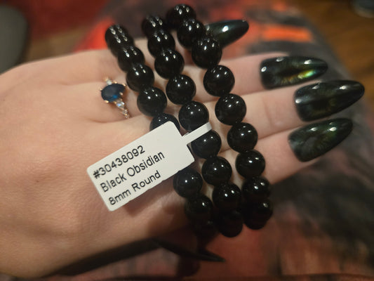 Crystal  Bracelet - Black Obsidian