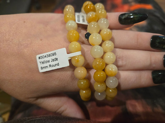 Crystal  Bracelet - Yellow Jade