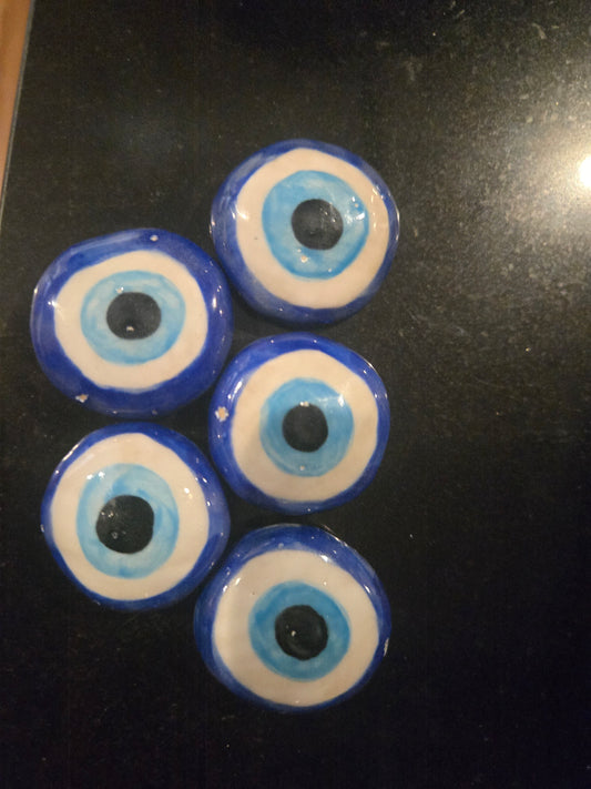 Handmade Evil Eye Pottery by Tilted Tuplips (Small)